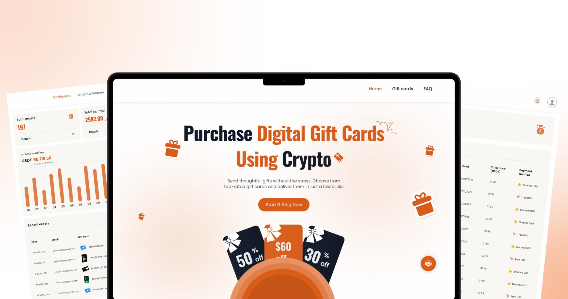 Gift Card Shop with Crypto Payments