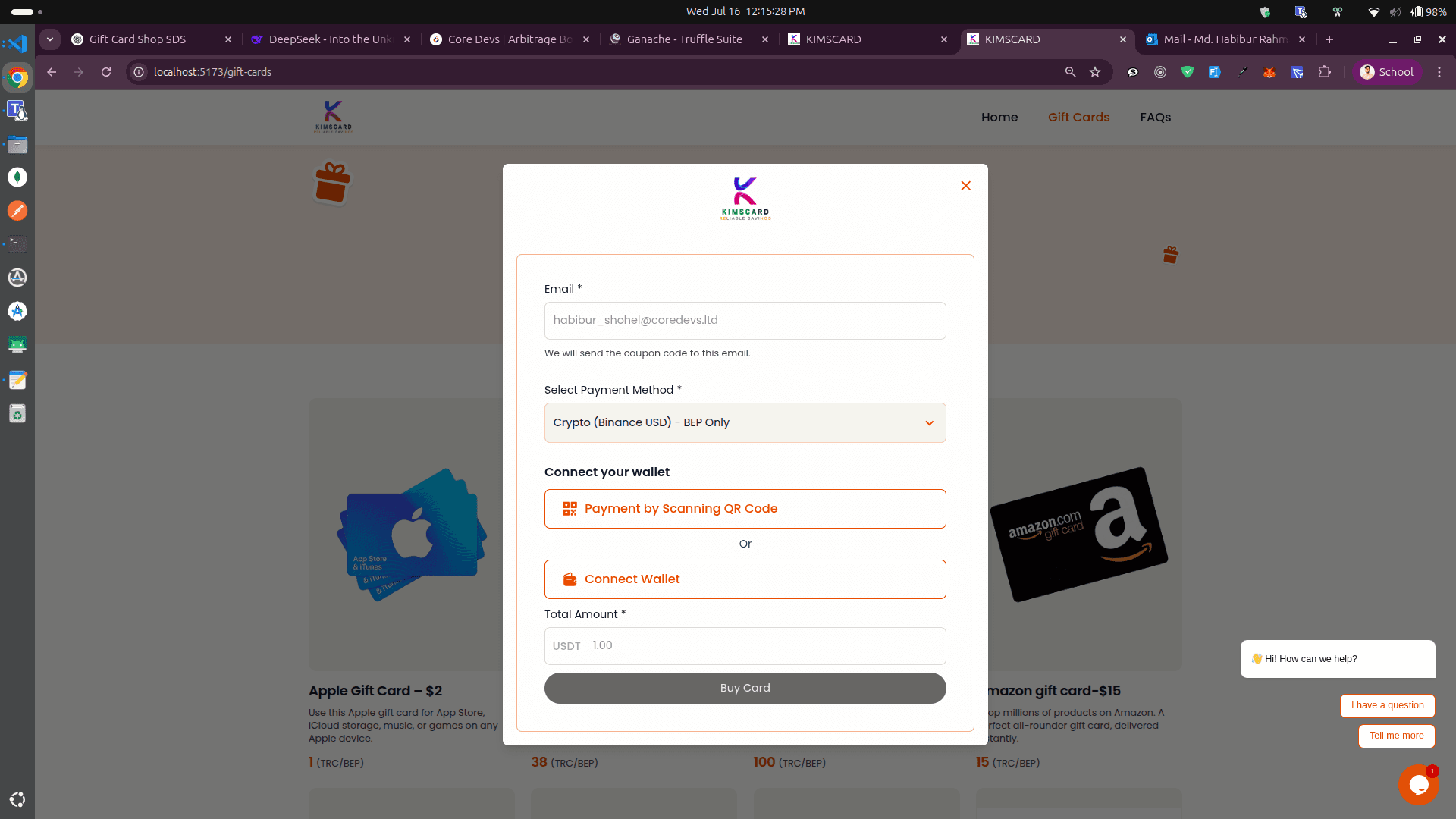 Gift Card Shop with Crypto Payments 3