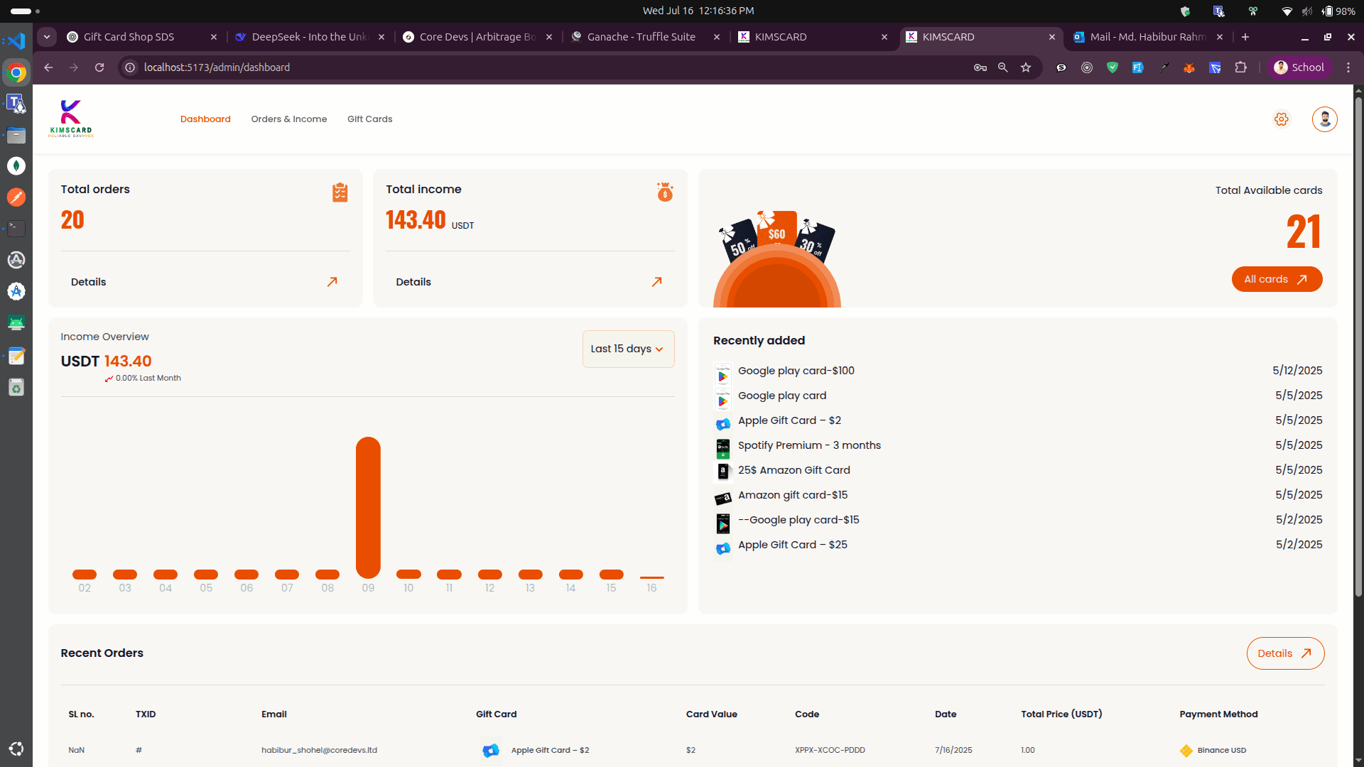 Gift Card Shop with Crypto Payments 4