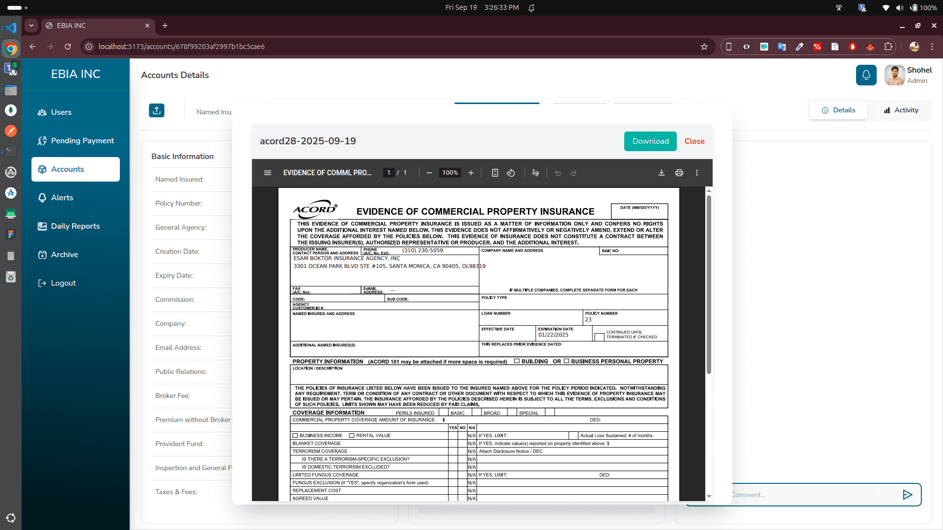 Insurance Agency Task CRM System 12